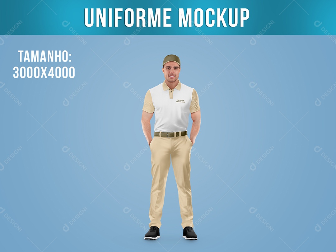 Uniforme Mockup PSD Editável