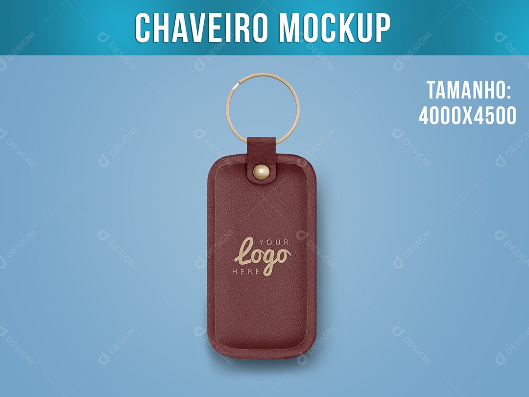 Chaveiro Mockup PSD Editável