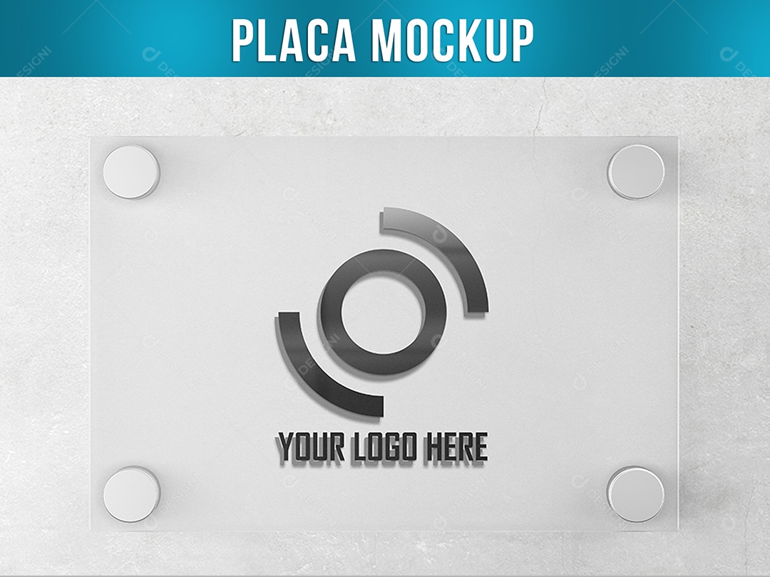 Placa Mockup PSD Editável