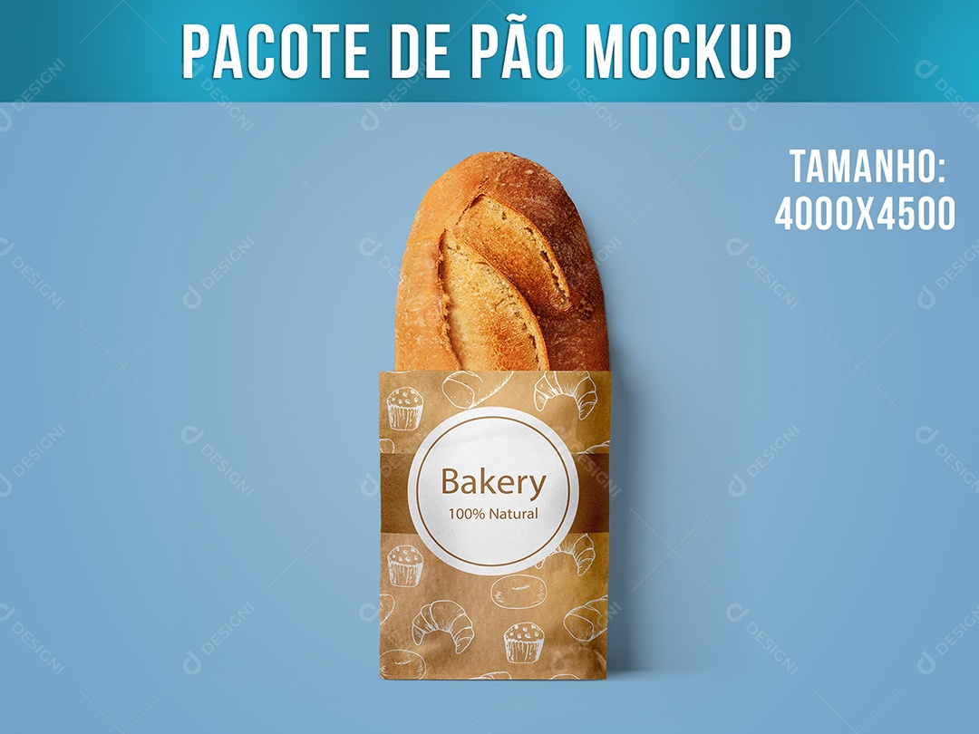 Mockup Pacote De Pão PSD Editável
