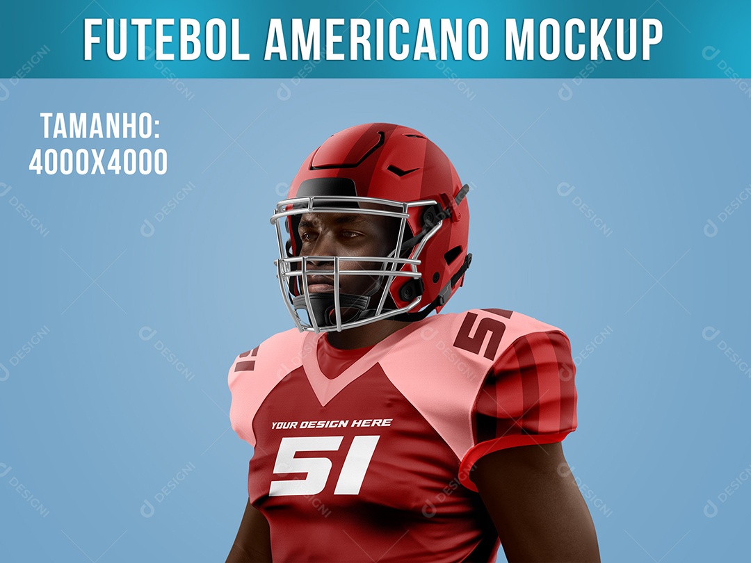 Futebol Americano Mockup PSD Editável