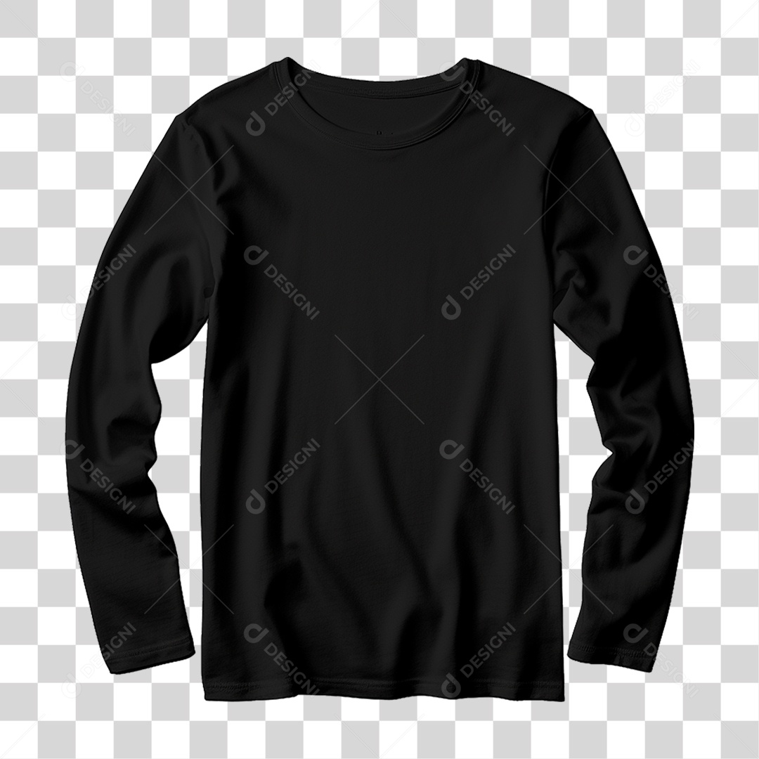 Camiseta Manga Longa PNG Transparente