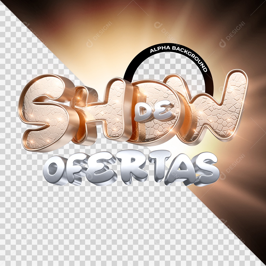 Show de Ofertas Selo 3D para Composição PSD