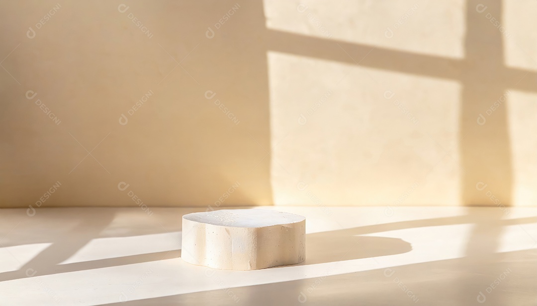 Pódio de exposição de produtos com decoração de elementos de efeito de luz