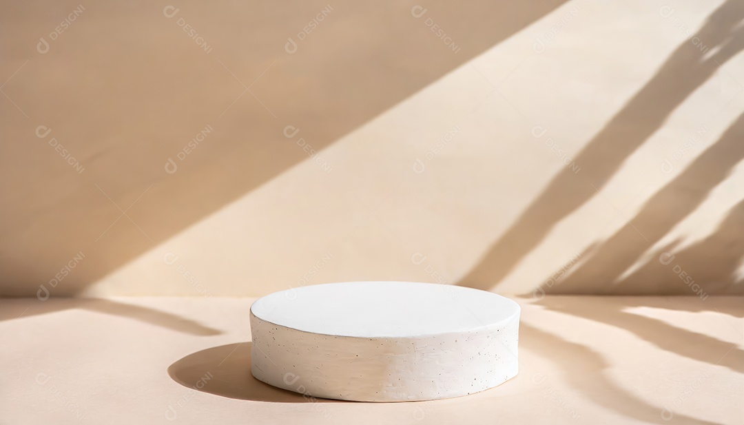 Pódio de exposição de produtos com decoração de elementos de efeito de luz