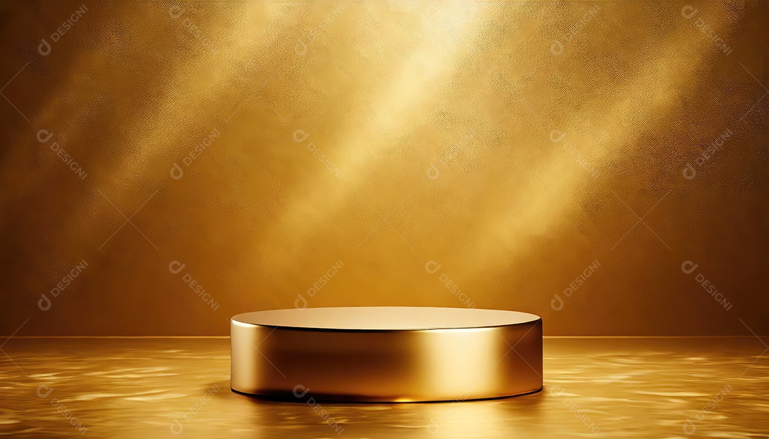 Pódio de exposição de produtos com decoração de elementos de efeito de luz