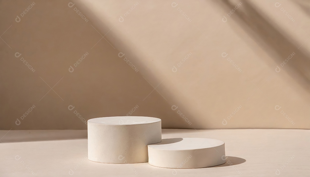 Pódio de exposição de produtos com decoração de elementos de efeito de luz