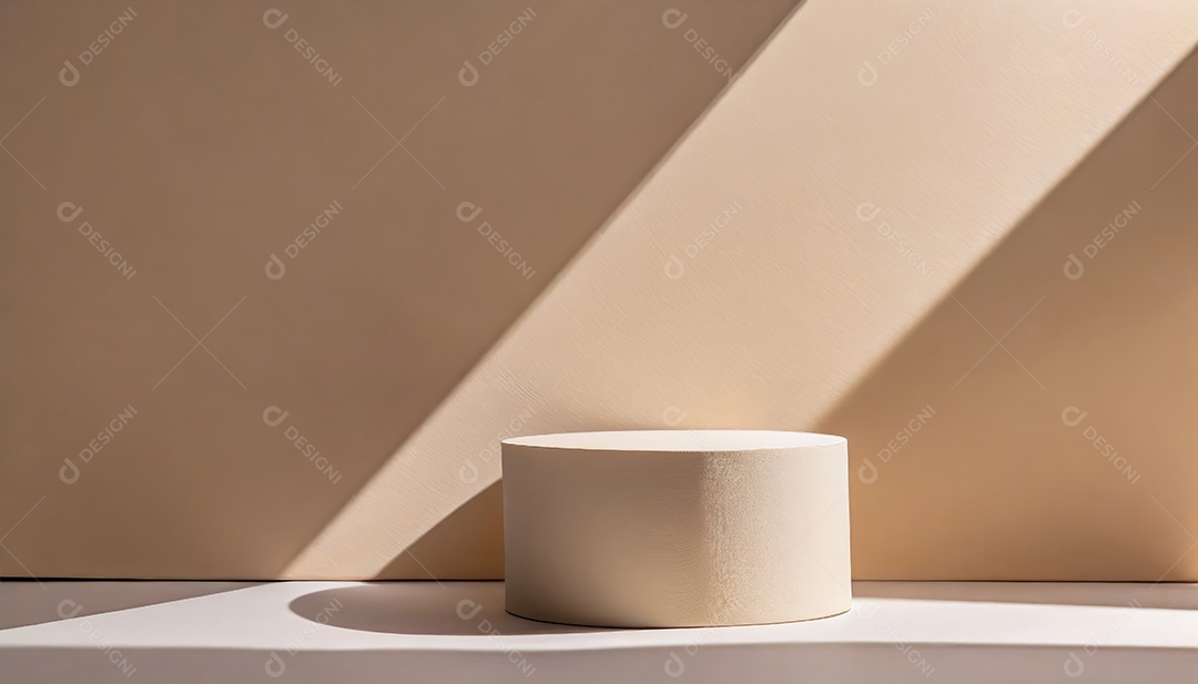 Pódio de exposição de produtos com decoração de elementos de efeito de luz