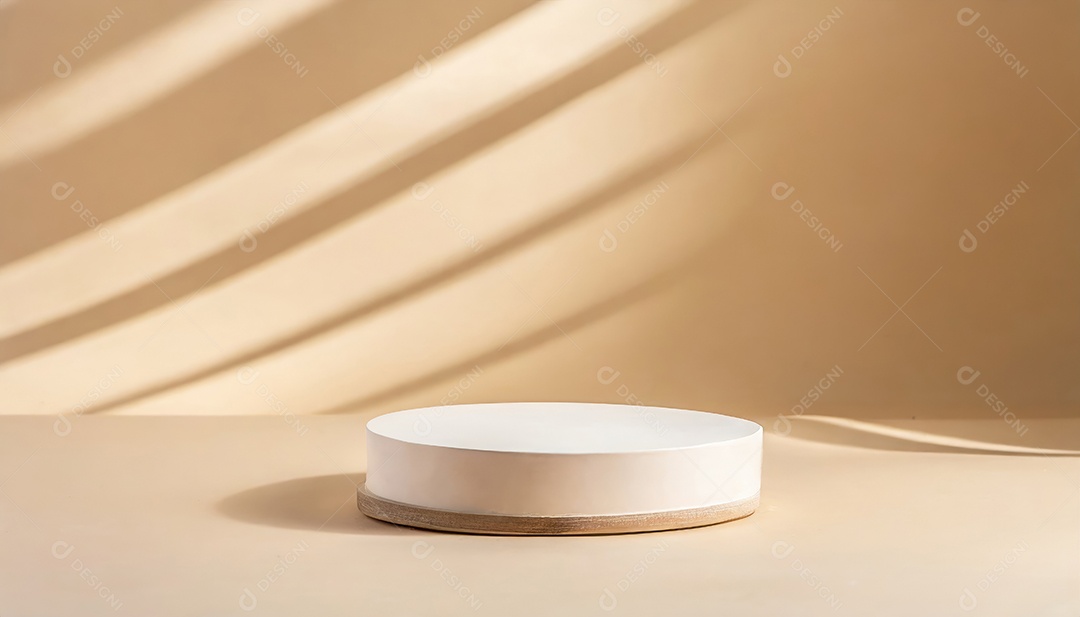 Pódio de exposição de produtos com decoração de elementos de efeito de luz