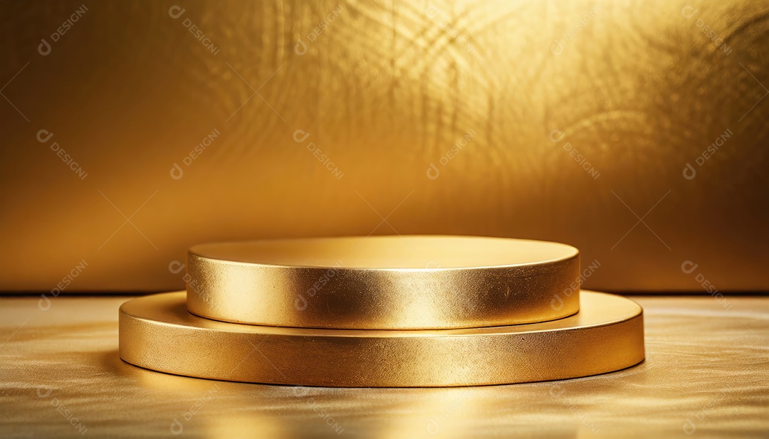 Pódio de exposição de produtos com decoração de elementos de efeito de luz