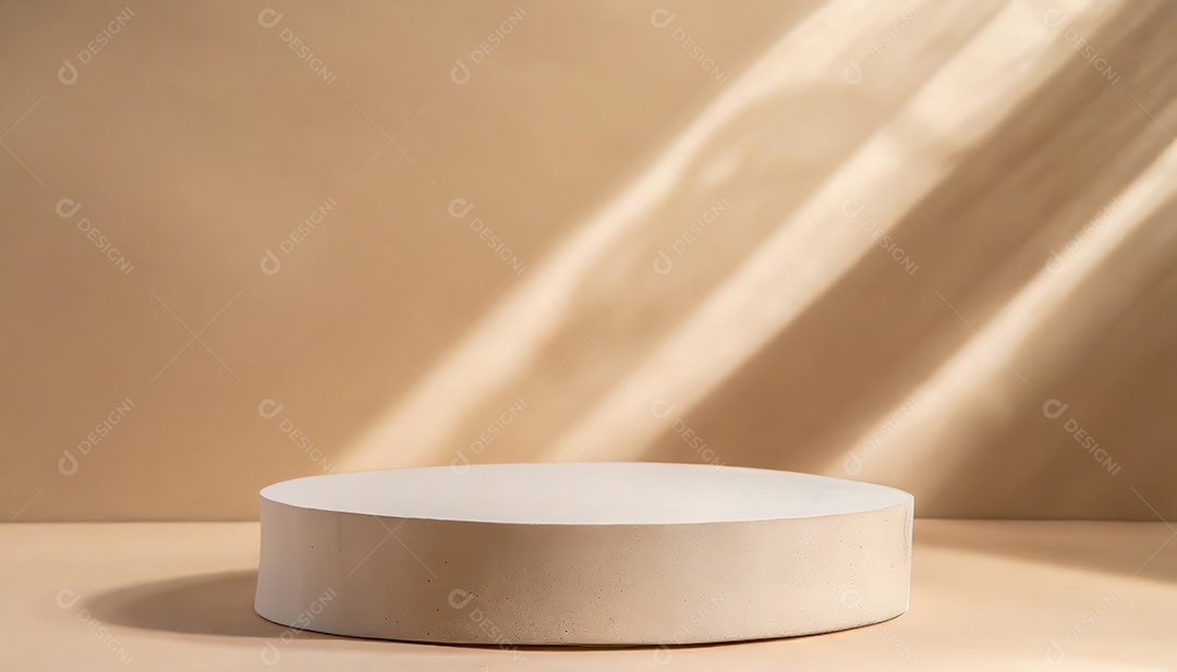 Pódio de exposição de produtos com decoração de elementos de efeito de luz