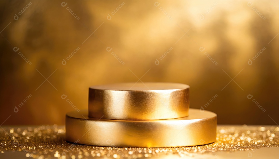 Pódio de exposição de produtos com decoração de elementos de efeito de luz