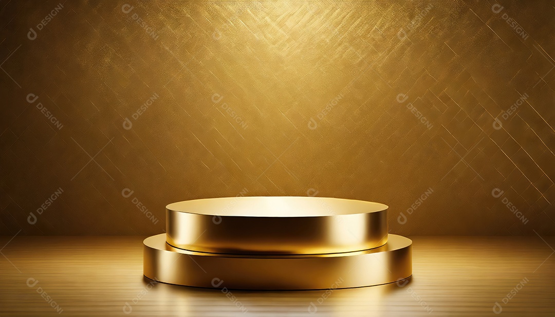 Pódio de exposição de produtos com decoração de elementos de efeito de luz