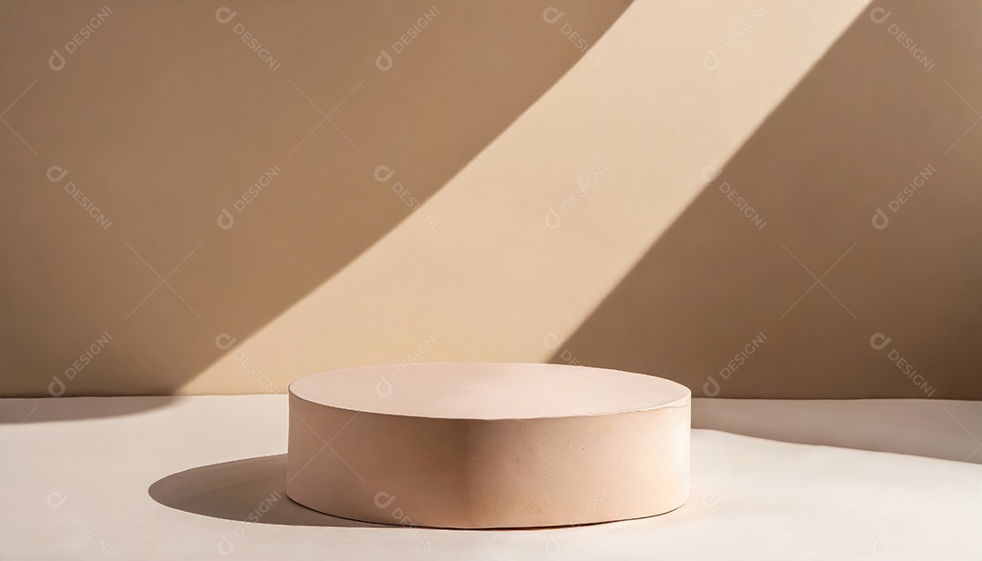 Pódio de exposição de produtos com decoração de elementos de efeito de luz