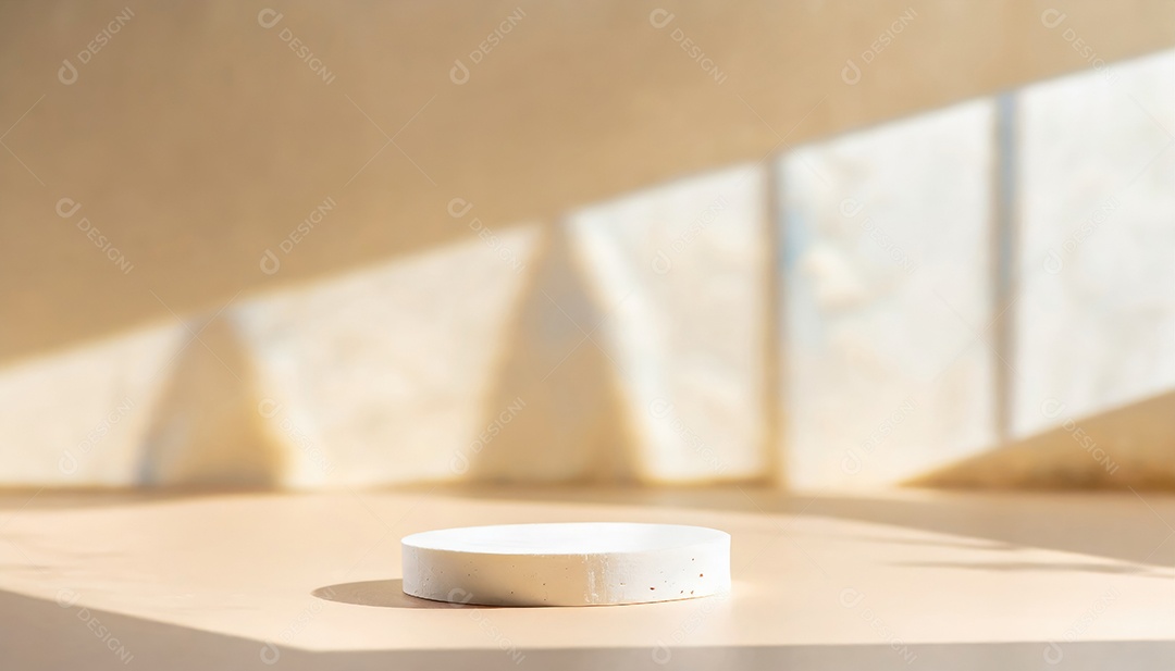 Pódio de exposição de produtos com decoração de elementos de efeito de luz