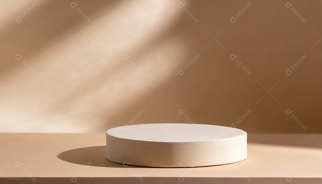 Pódio de exposição de produtos com decoração de elementos de efeito de luz