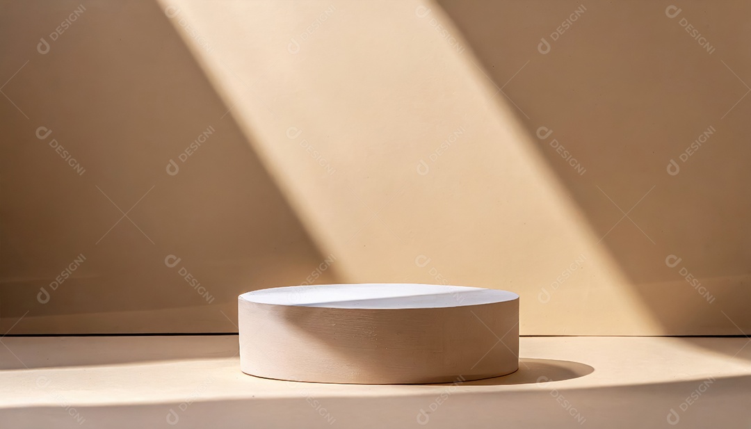 Pódio de exposição de produtos com decoração de elementos de efeito de luz