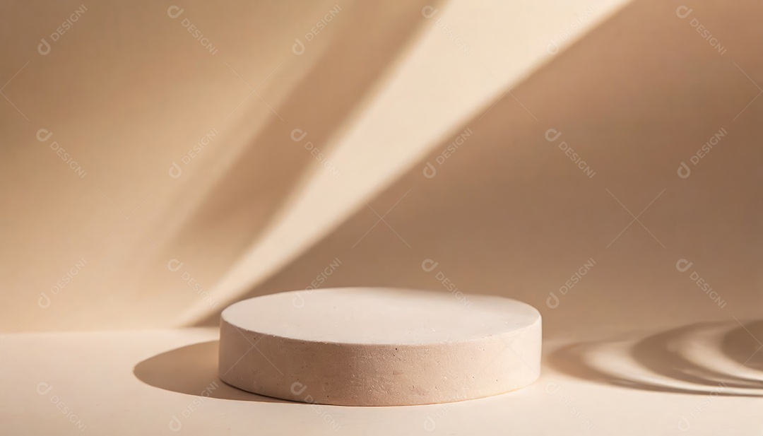 Pódio de exposição de produtos com decoração de elementos de efeito de luz