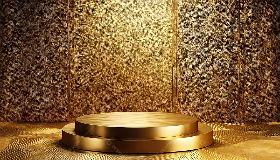 Pódio de exposição de produtos com decoração de elementos de efeito de luz