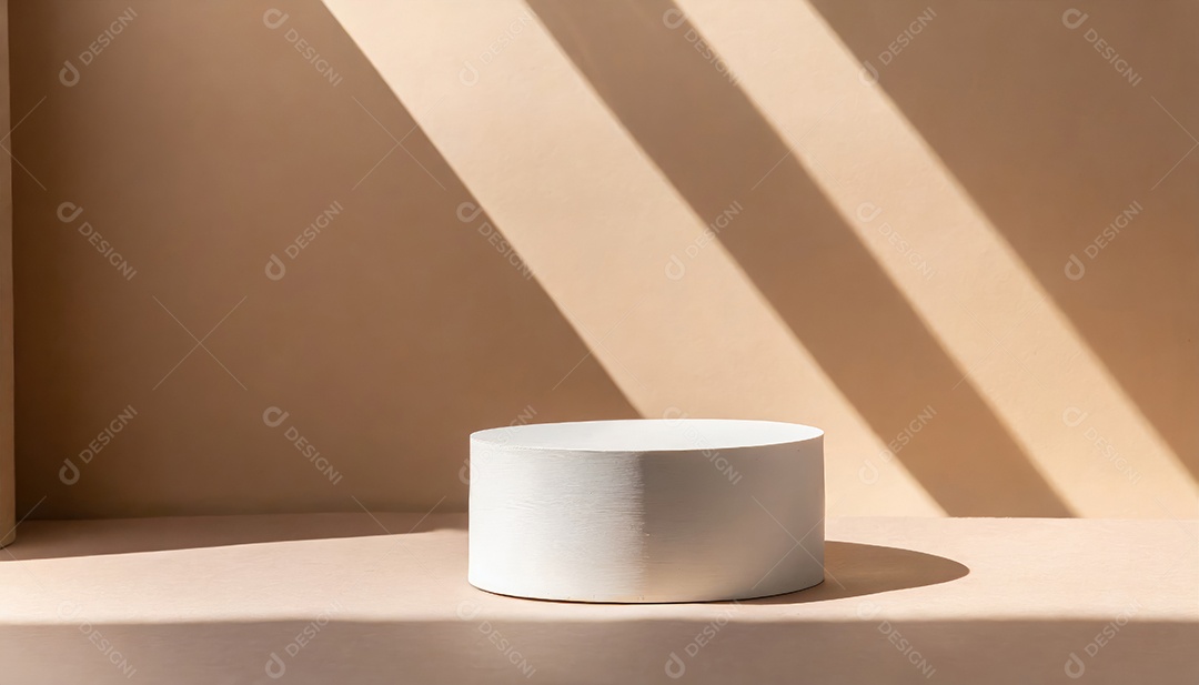 Pódio de exposição de produtos com decoração de elementos de efeito de luz