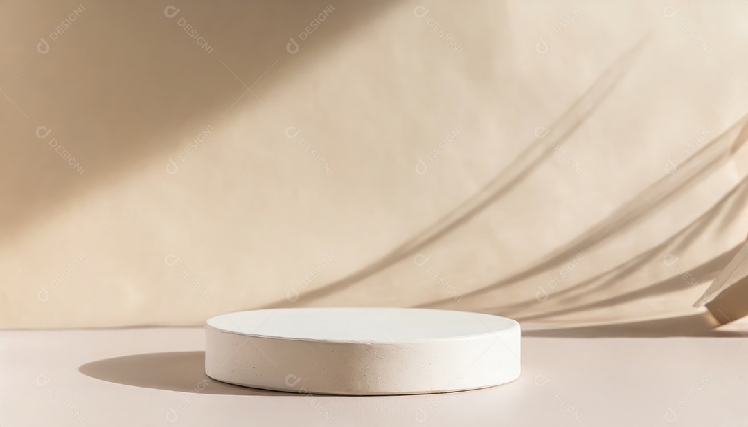 Pódio de exposição de produtos com decoração de elementos de efeito de luz