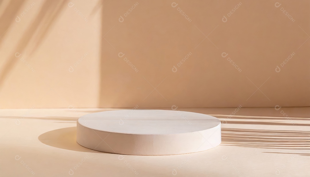 Pódio de exposição de produtos com decoração de elementos de efeito de luz