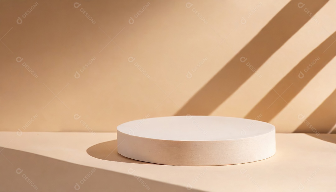 Pódio de exposição de produtos com decoração de elementos de efeito de luz