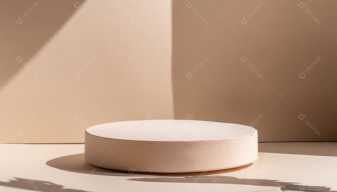 Pódio de exposição de produtos com decoração de elementos de efeito de luz