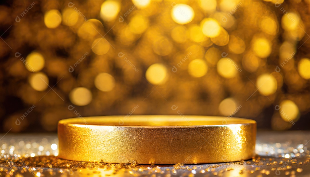 Pódio de exposição de produtos com sombra de folhas naturais no fundo da parede