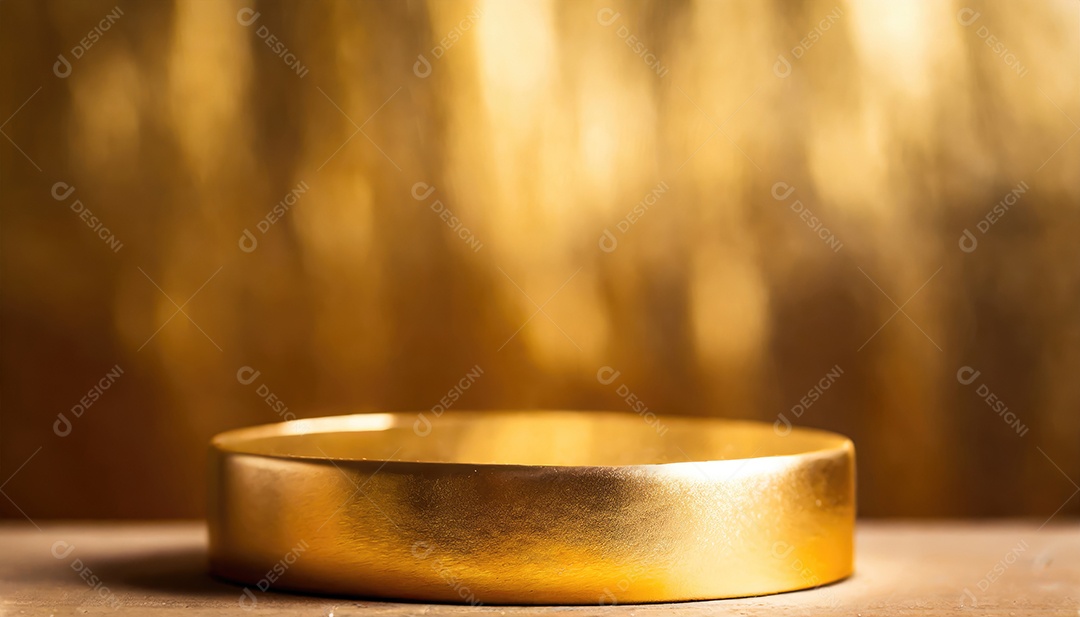 Pódio de exposição de produtos com sombra de folhas naturais no fundo da parede