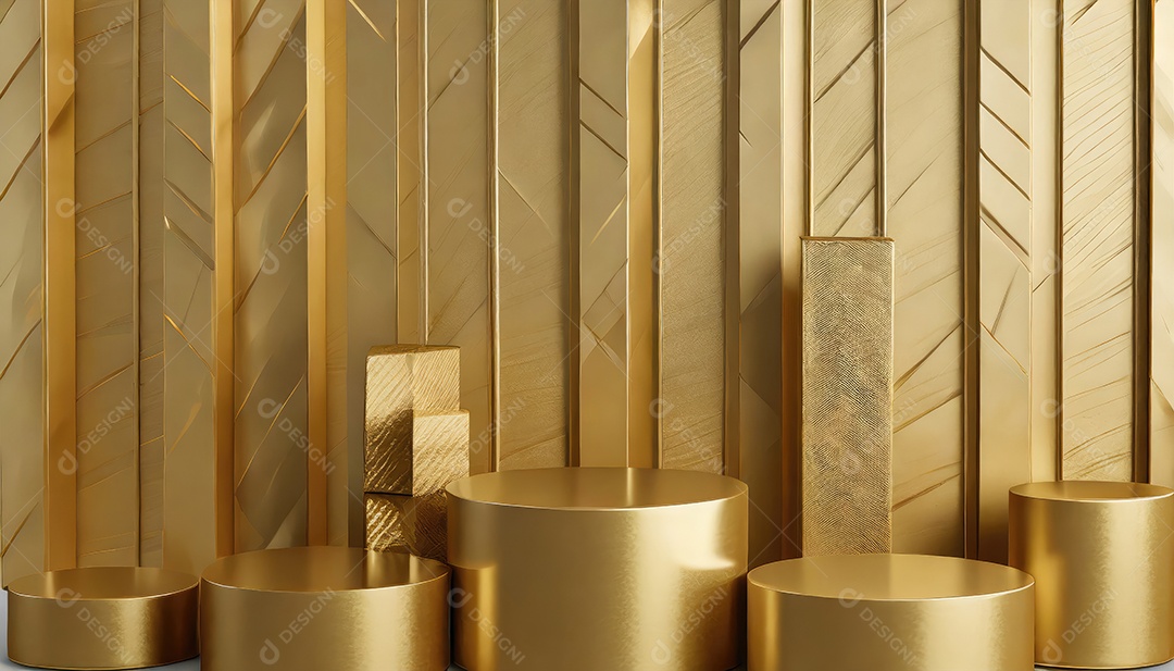 Pódio de exposição de produtos com sombra de folhas naturais no fundo da parede