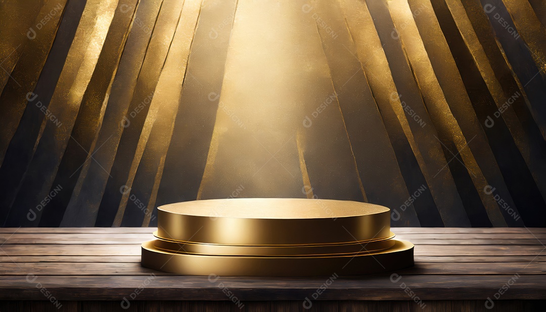 Pódio de exposição de produtos com sombra de folhas naturais no fundo da parede