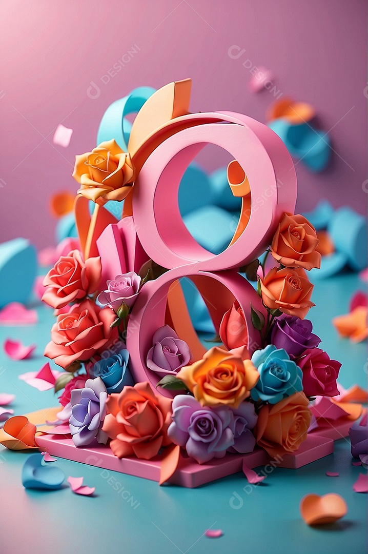 Decoração dia 8 internacional da mulher