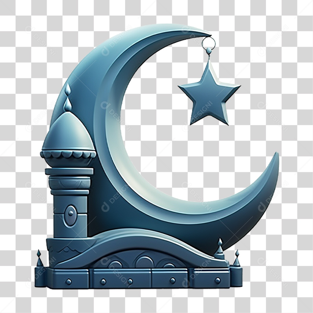 Elemento 3D Jejum Ramadan PNG Transparente