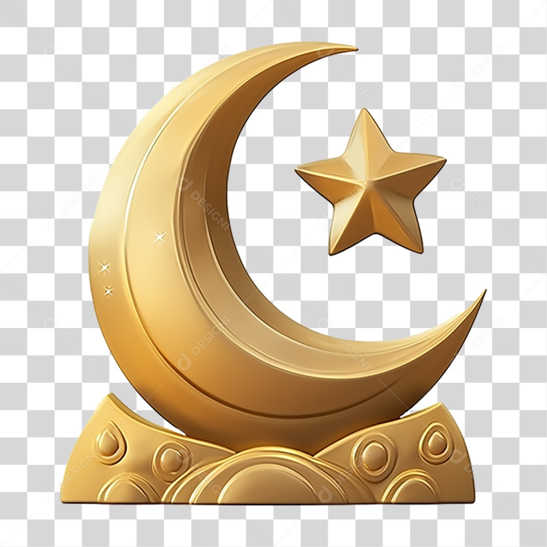 Elemento 3D Jejum Ramadan PNG Transparente