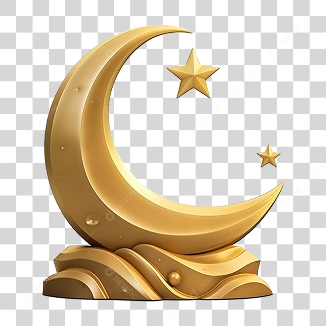 Elemento 3D Jejum Ramadan PNG Transparente