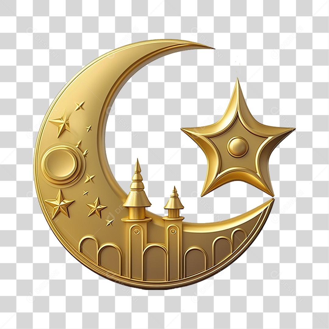 Elemento 3D Jejum Ramadan PNG Transparente