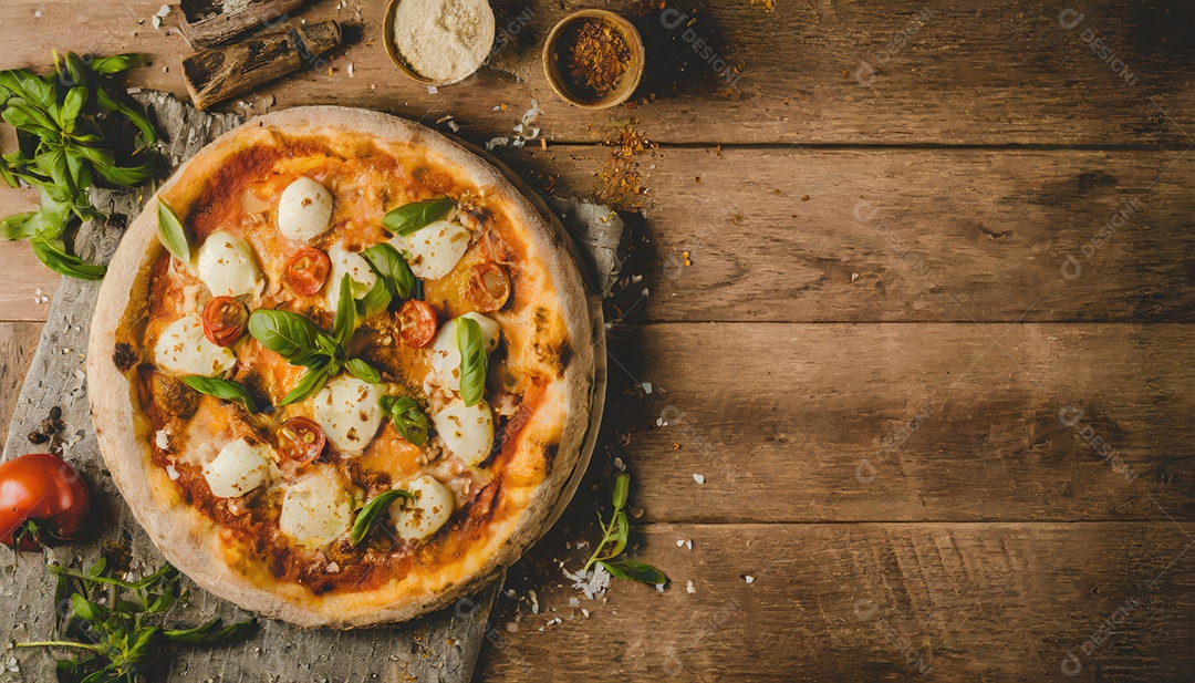 Deliciosa pizza sobre a mesa