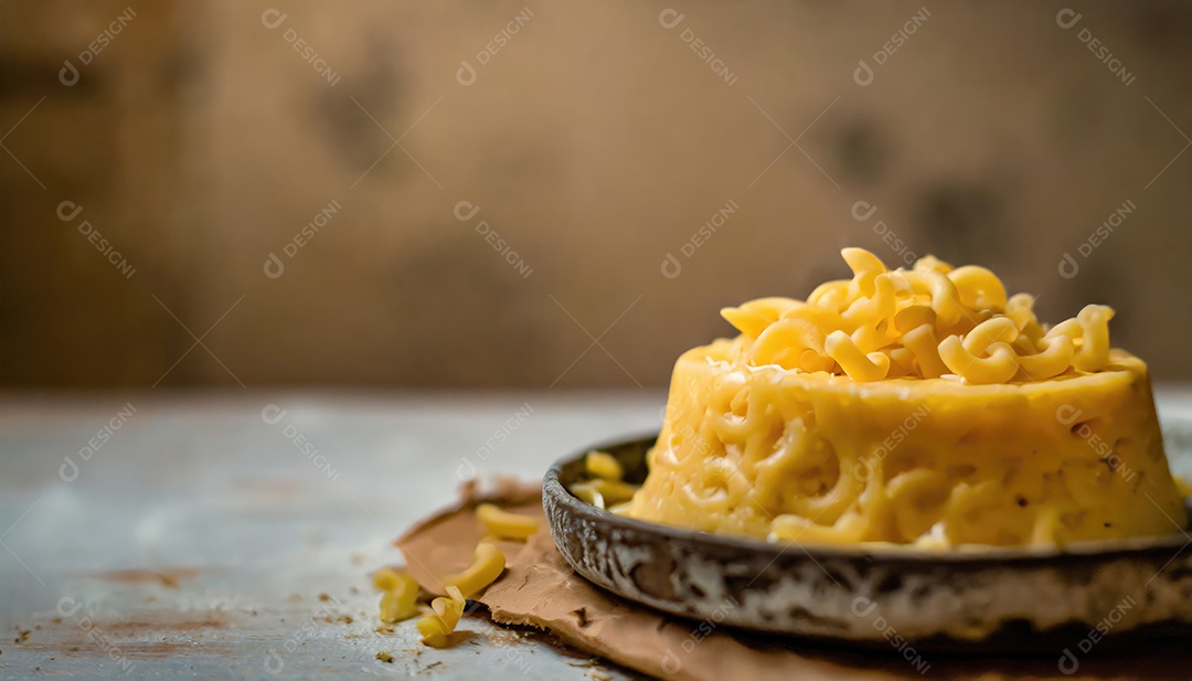 Macarrão assado caseiro quente e delicioso.