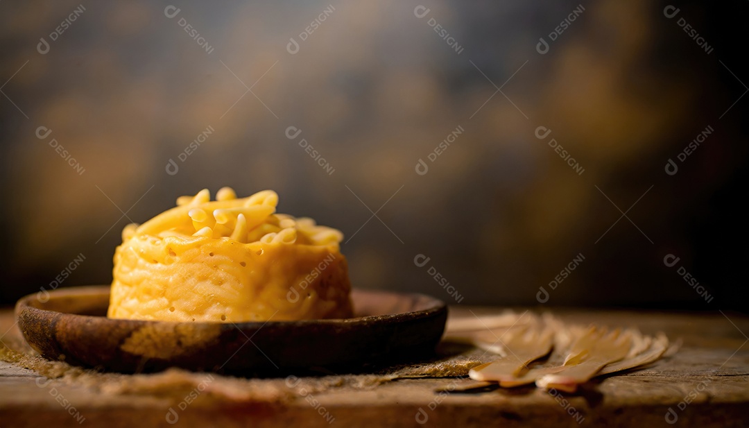 Macarrão assado caseiro quente e delicioso
