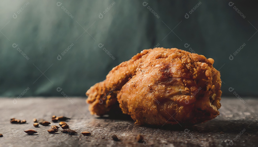 Delicioso frango frito crocante