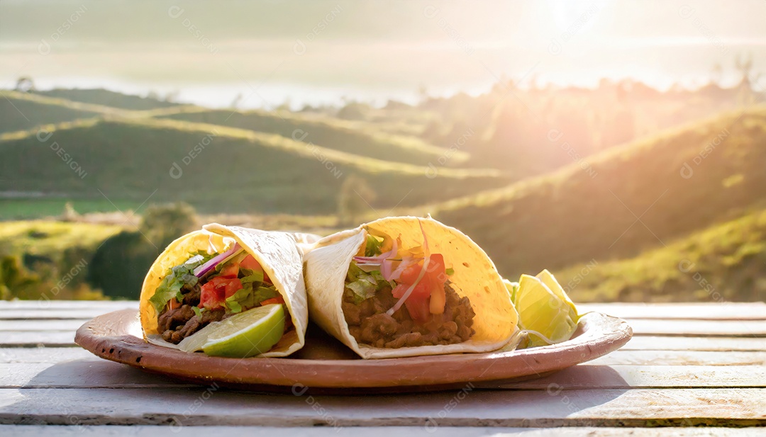 Deliciosas tortilhas na mesa da cozinha