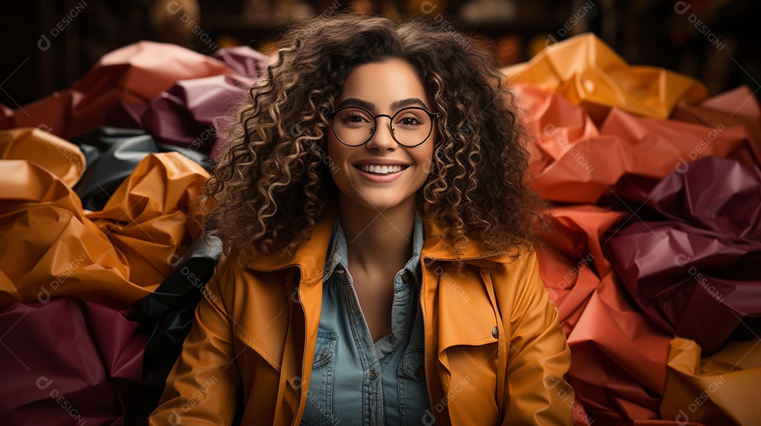 Linda mulher sorridente