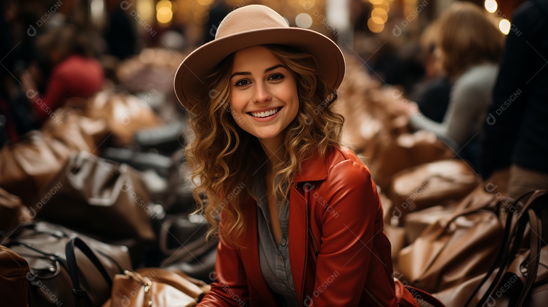 Linda mulher sorridente