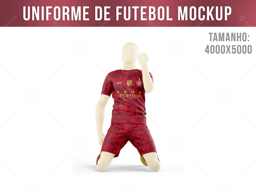 Unifome De Futebol Mockup PSD Editável