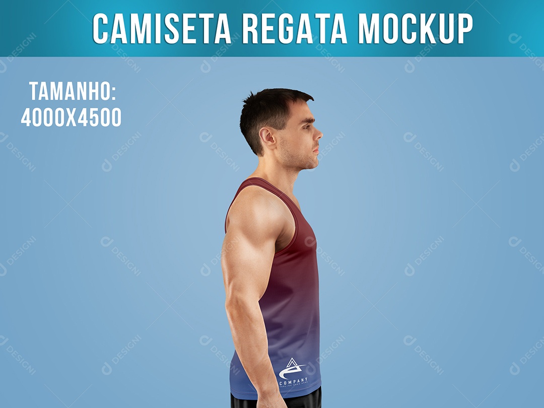 Camiseta Regata Mockup PSD Editável