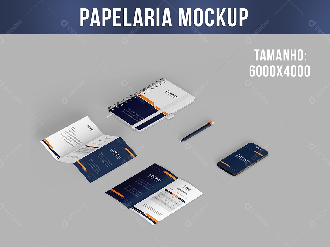 Papelaria Mockup PSD Editável