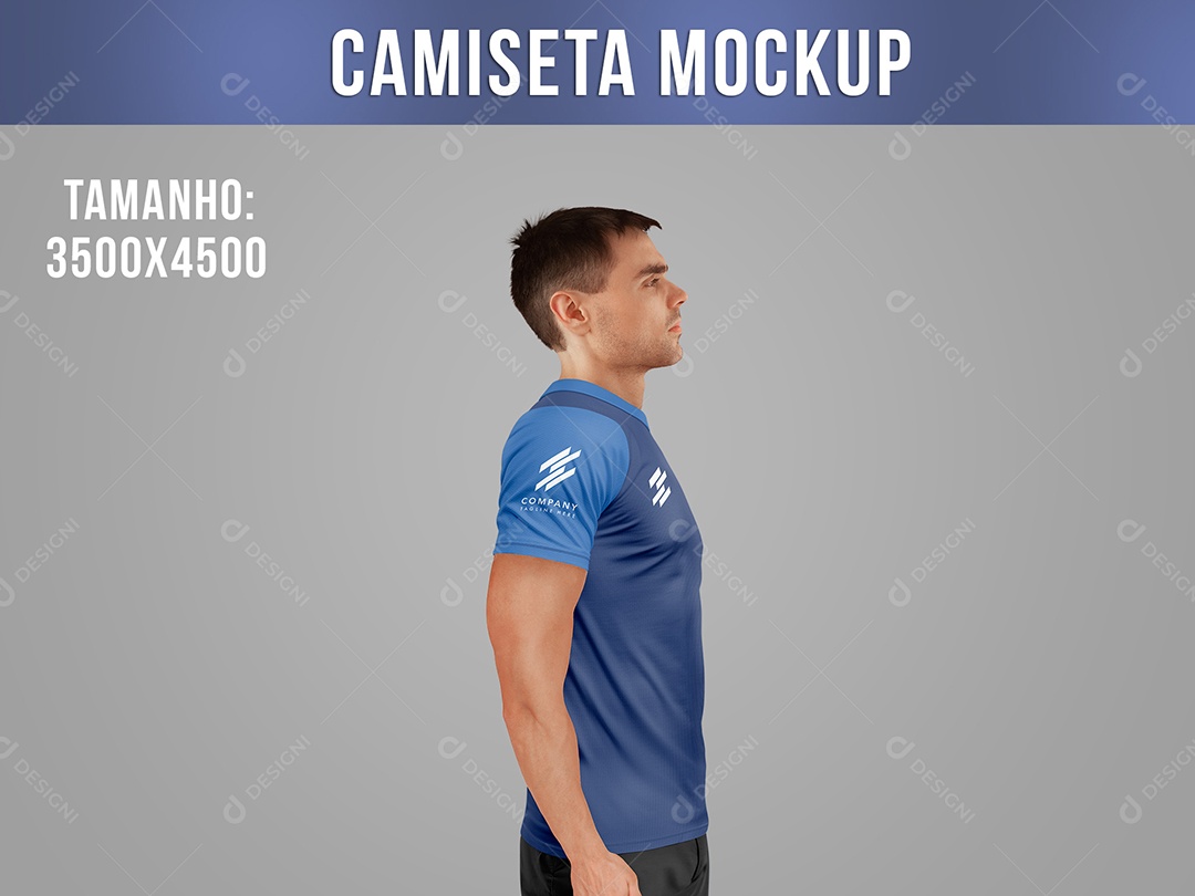 Camiseta Lateral Mockup PSD Editável