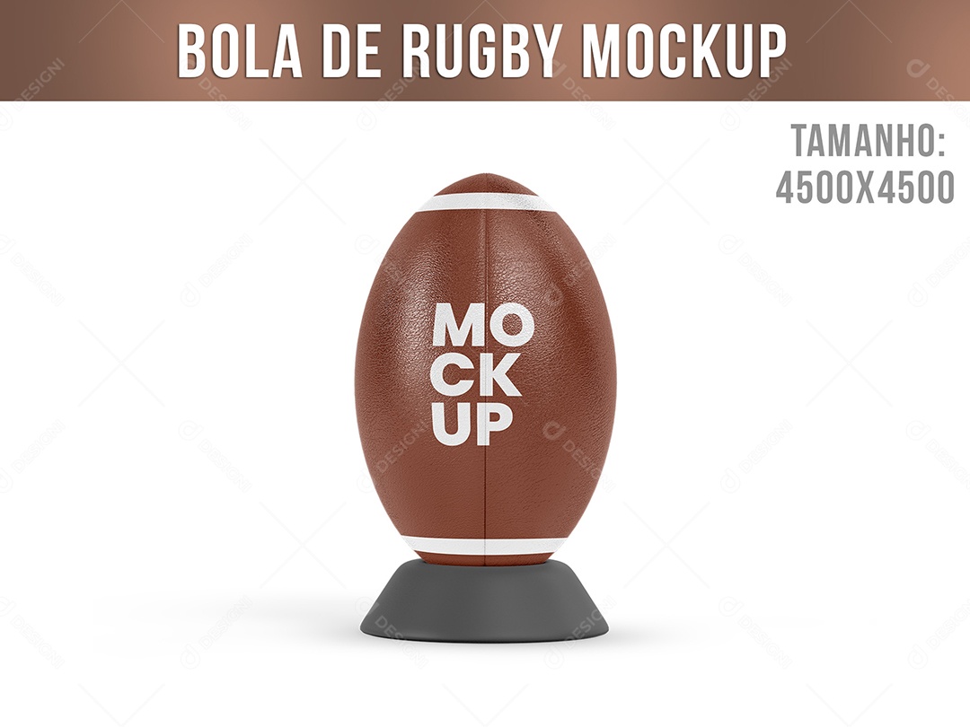 Bola De Rugby Mockup PSD Editável