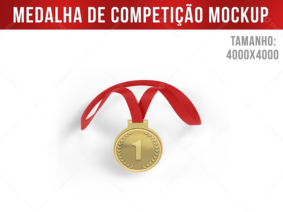 Medalha De Competição Mockup PSD Editável